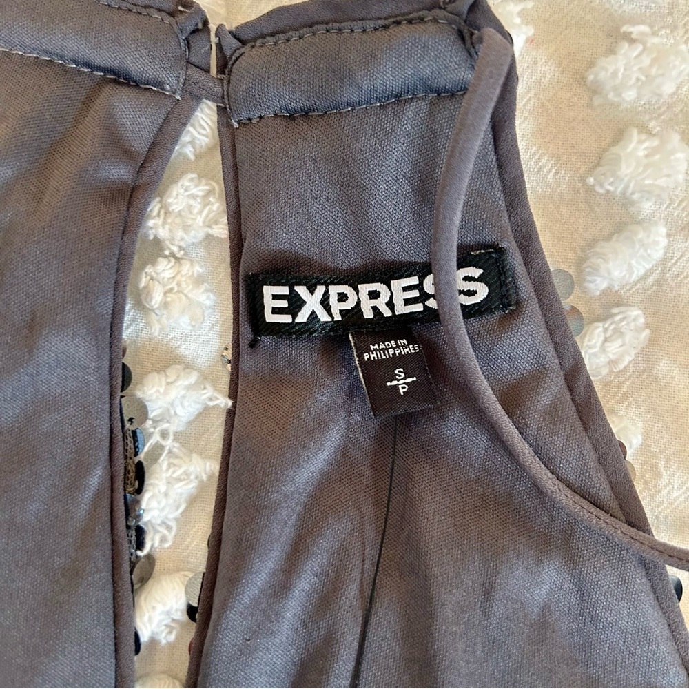 Express Women’s Silver Sequin Slip Mini Dress Sz S EUC - Picture 7 of 13